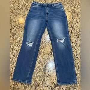 Women’s Kancan Jeans  High Rise Slim Straight Leg - medium wash - size 15/31